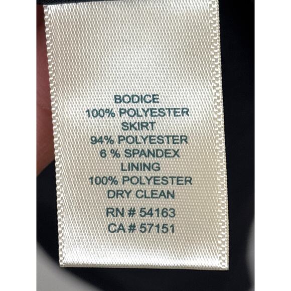 Harper Rose womens 4 Black White Wrap Bodice Long Sleeve Midi Work Dress NEW - Picture 6 of 7